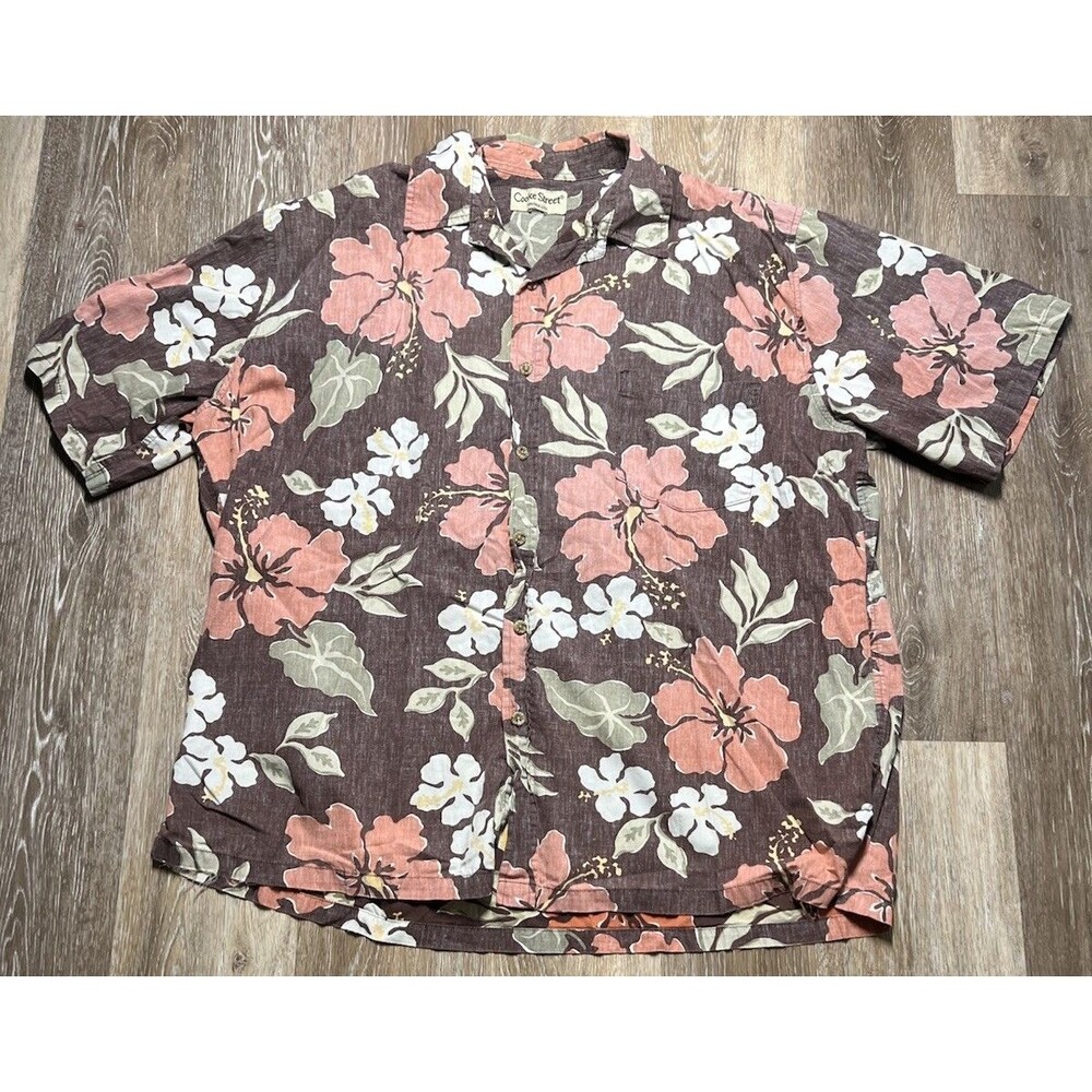 Cooke Street Shirt Mens XL Multicolor Tropical Floral Hawaiian Summer Beach Dad